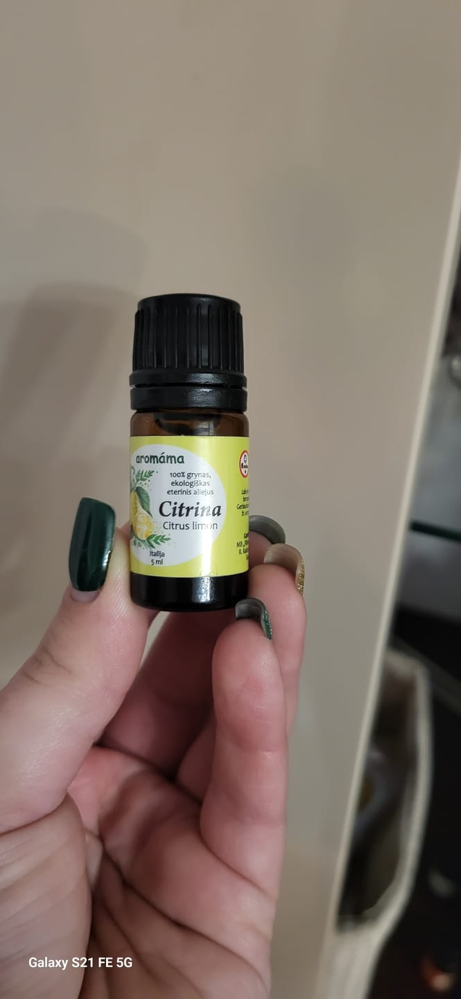 Customer photo review of Citrinų eterinis aliejus
