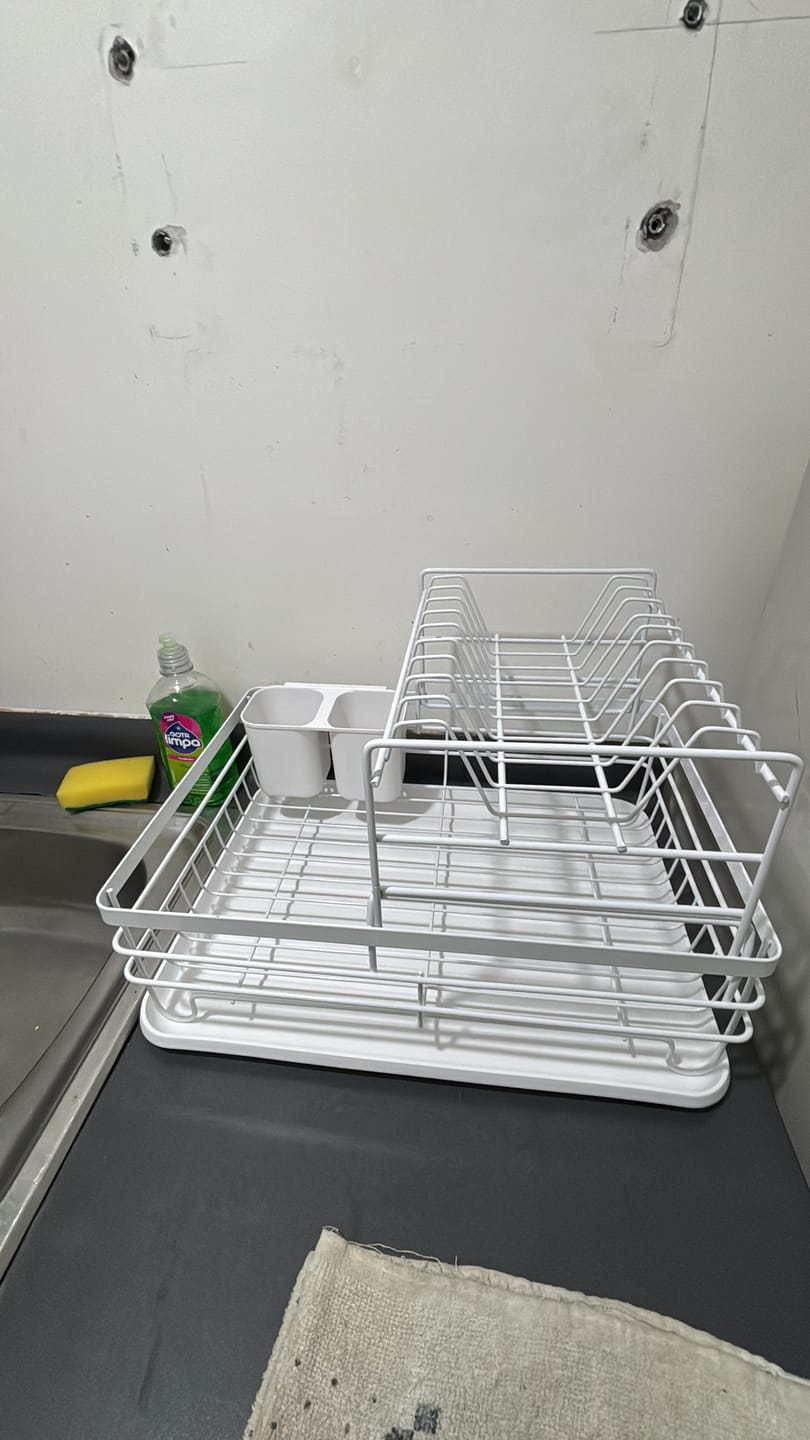 Customer photo review of Secaplatos Escurridor 2 Niveles Acero Inox Blanco Simplit