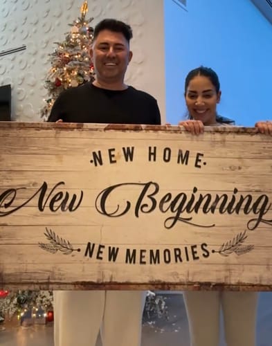 Customer photo review of New Home, New Beginning Sign