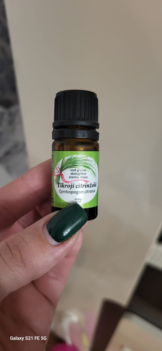 Customer photo review of Citrinžolių eterinis aliejus