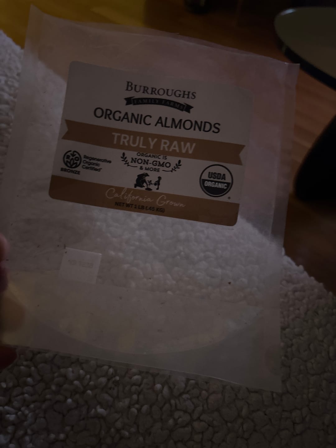 Customer photo review of Truly Raw Regenerative Organic Almonds