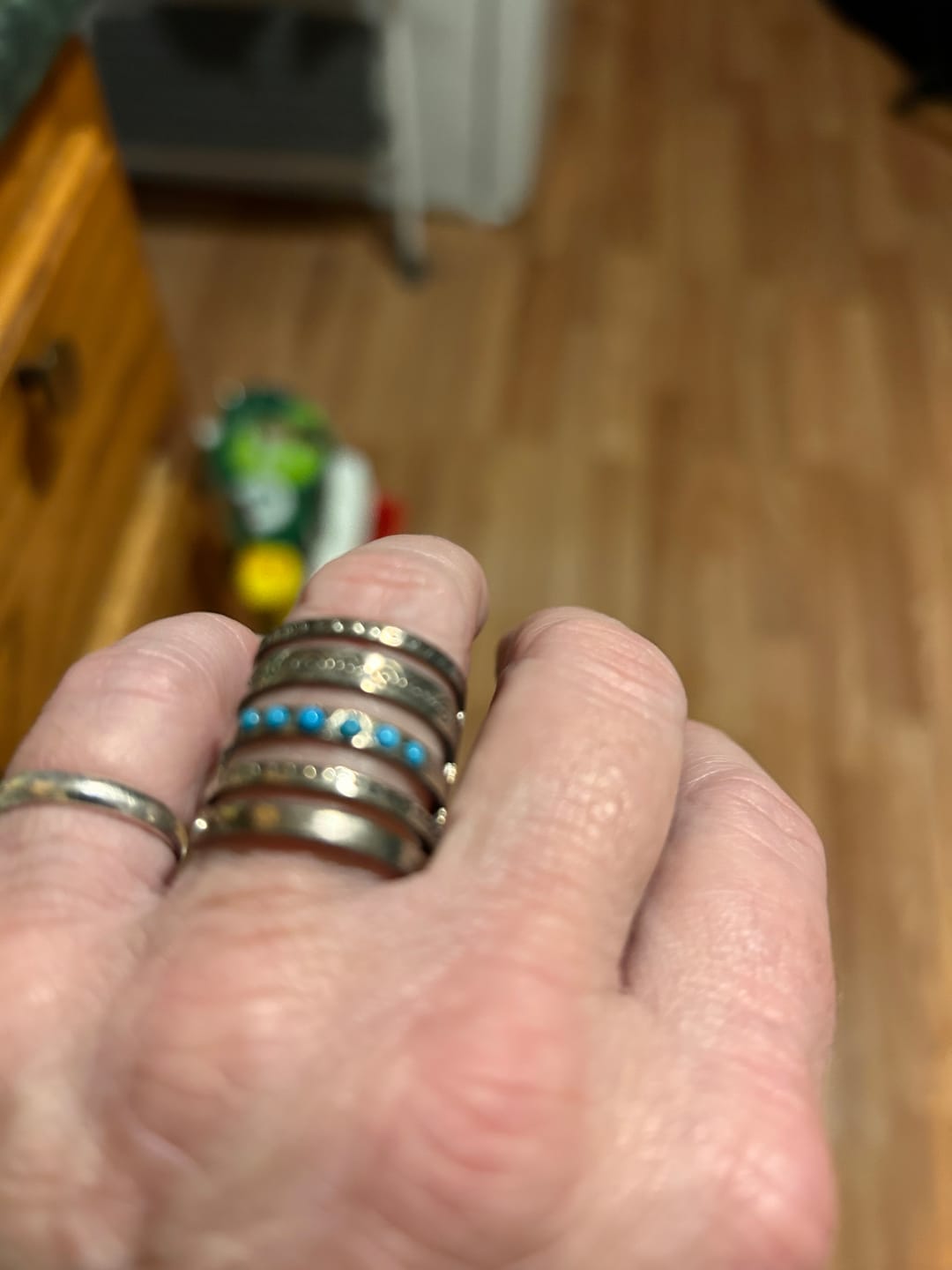 Customer photo review of Sterling Silver Southwestern Style Turquoise Ring