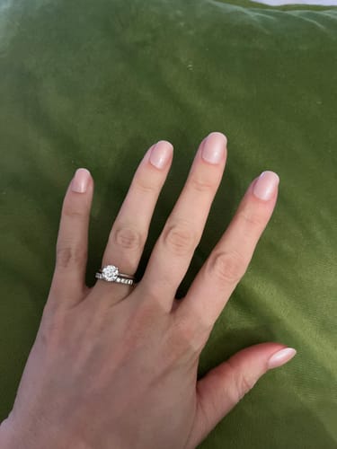 Customer photo review of Champagne Problems Press On Nails (24PC)