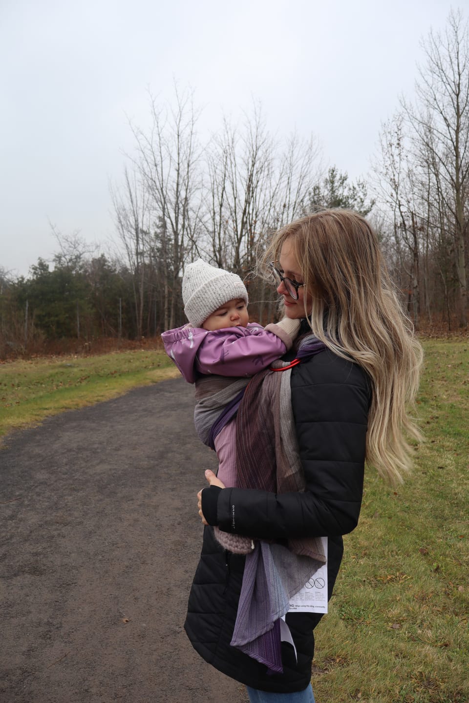 Customer photo review of Écharpe Ajustable Tissée (Ring Sling) | Sunset