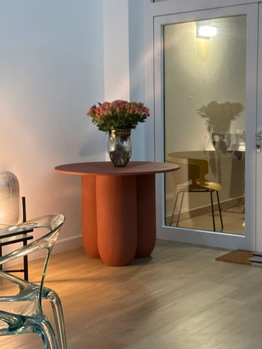 Customer photo review of Outdoor/Indoor Clay Color Dining Table XK-0007-Clay