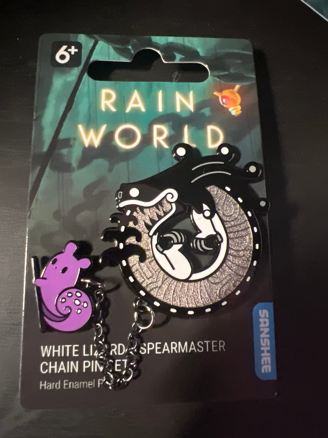 Customer photo review of Rain World - White Lizard Hanger Pin
