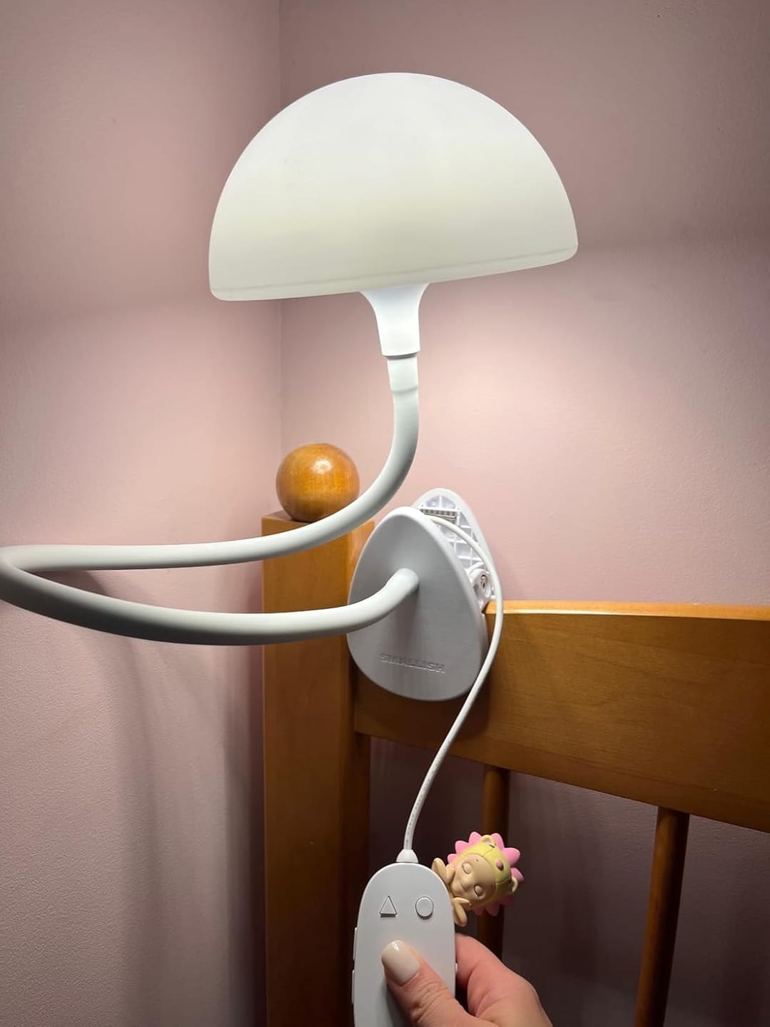 Customer photo review of Shroommate - 3 in 1 Clip On Light and Bedside Table Lamp