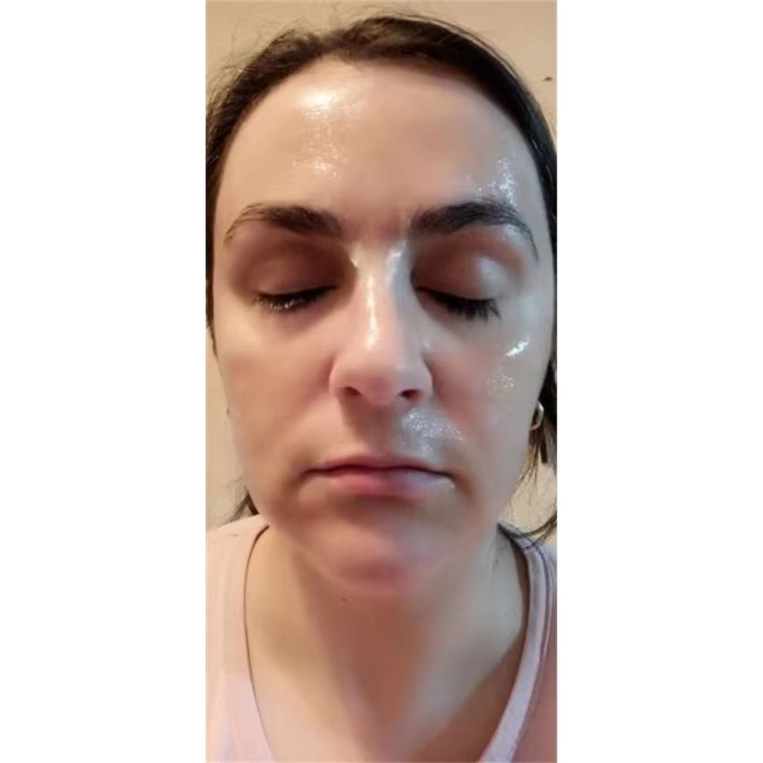 Customer photo review of The Naked Skin™ Collagen Overnight Wrapping Mask