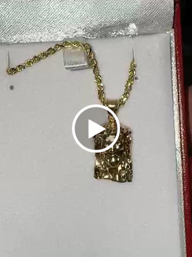 Customer video review of *NEW* 14K Pendant W/ Hollow Rope Chain (22" Inches) 🔥 JTJ™