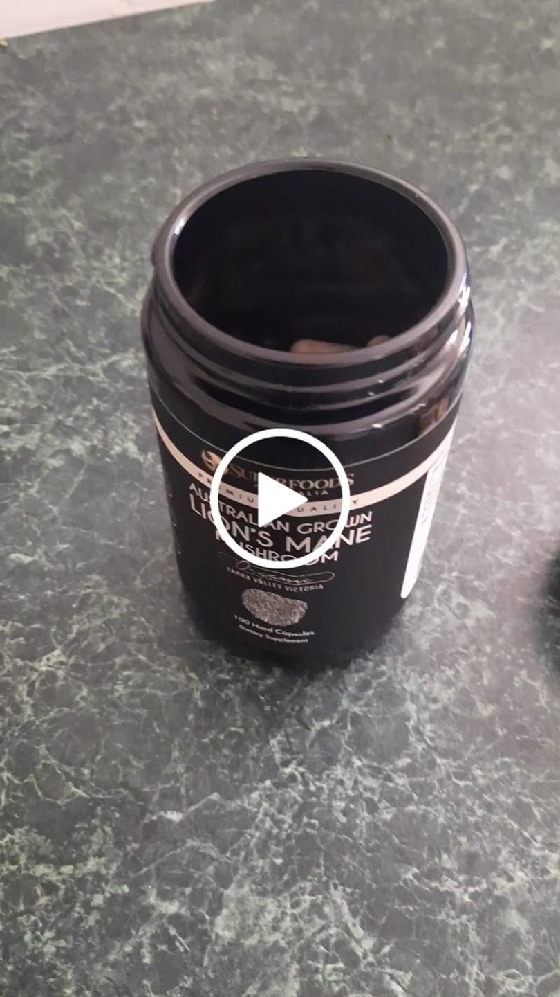 Customer video review of Australian Grown Lion's Mane Capsules