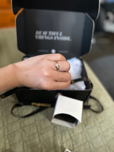 Customer photo review of Sofia Prism Cocktail Watch Ring