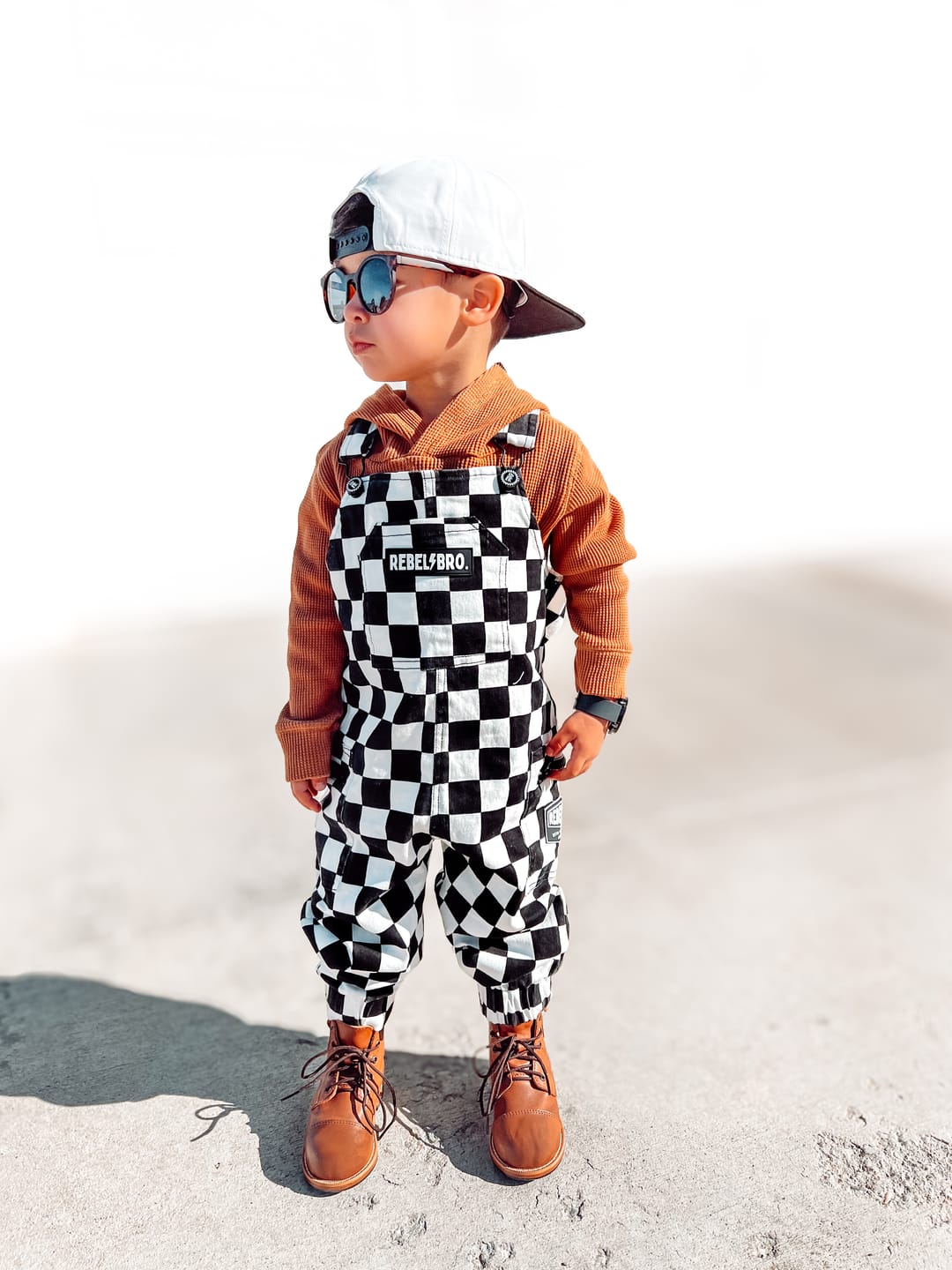 Customer photo review of The Live Fast Checkered Overall in Venice