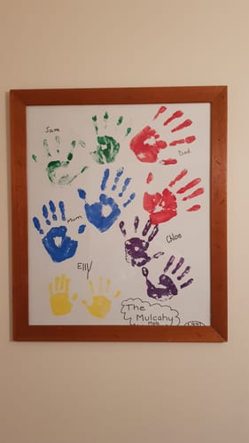 Customer photo review of Petal Drop in Autumn - Red Floral Peel and Stick Removable Wallpaper