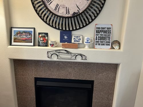 Customer photo review of Corvette C7 Detailed Metal Car Wall Art - NC0920