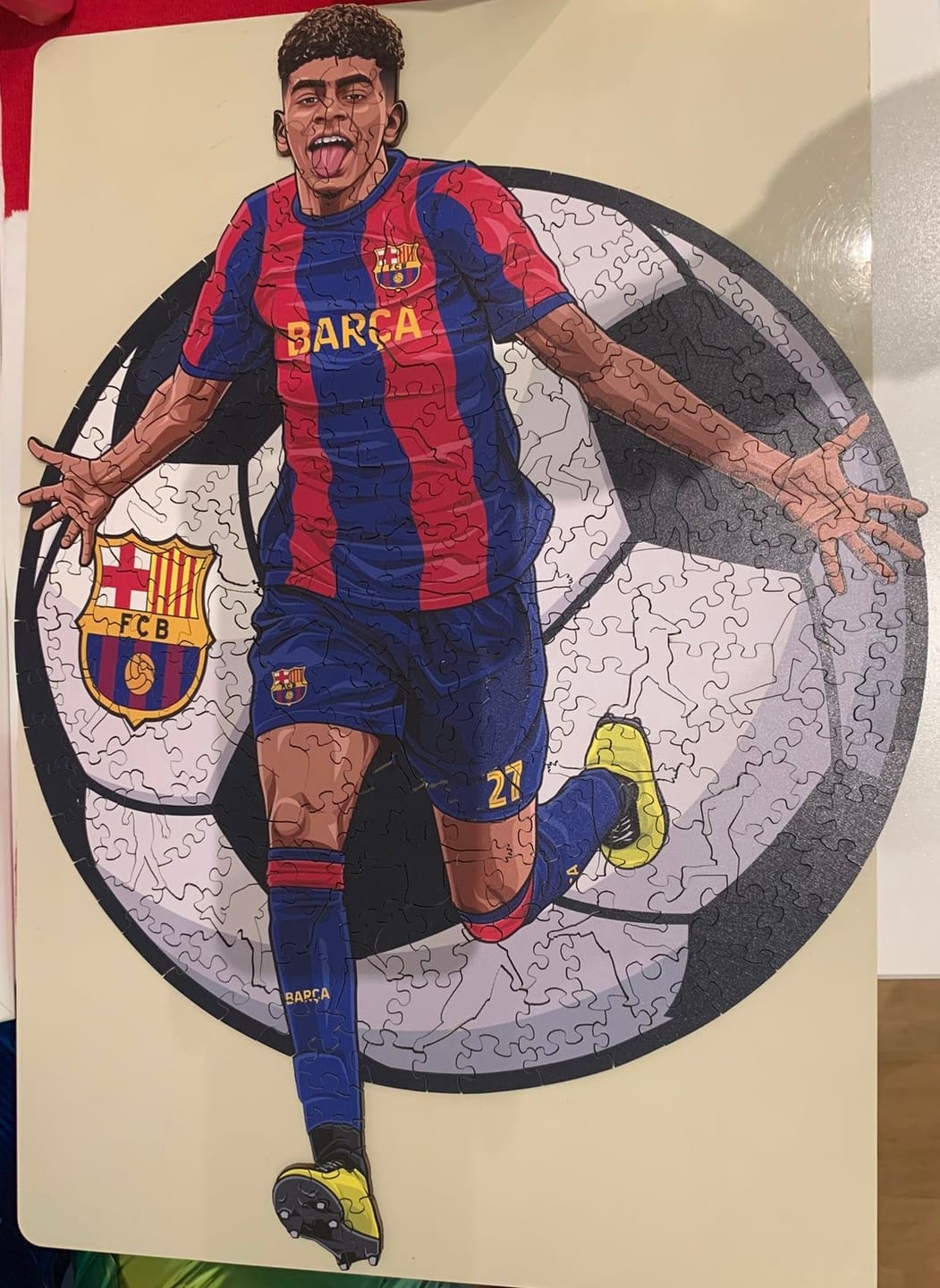 Customer photo review of Lamine Yamal - Wooden Puzzle