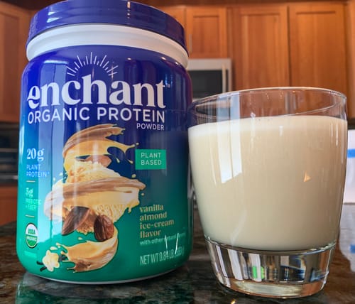 Customer photo review of Vanilla Almond Organic Protein powder