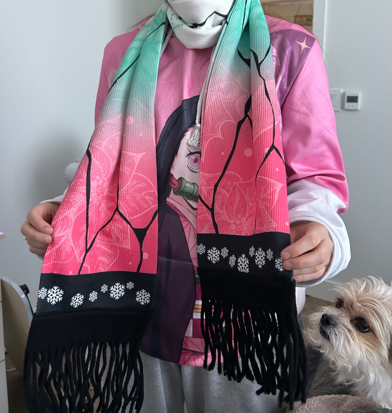Customer photo review of Shinobu Christmas Wool Scarf