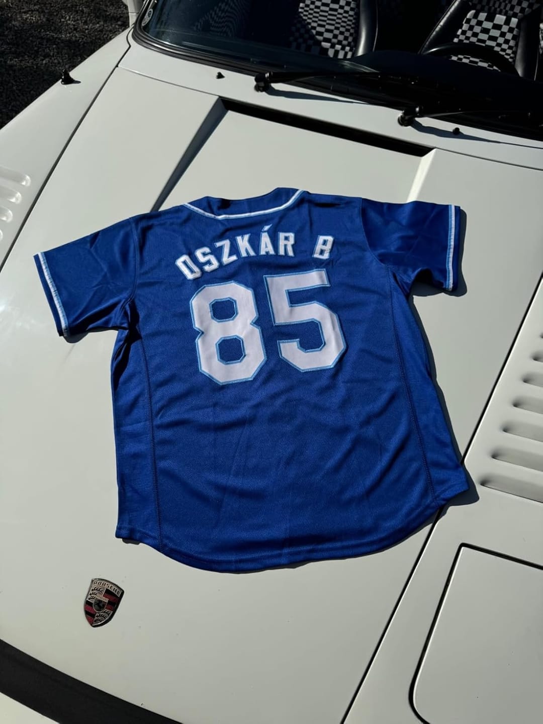 Customer photo review of Custom Royal White-Light Blue Hook Classic Style Authentic Baseball Jersey