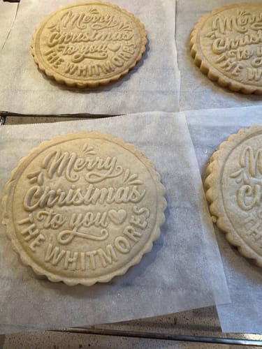 Customer photo review of Custom Christmas Cookie Stamp