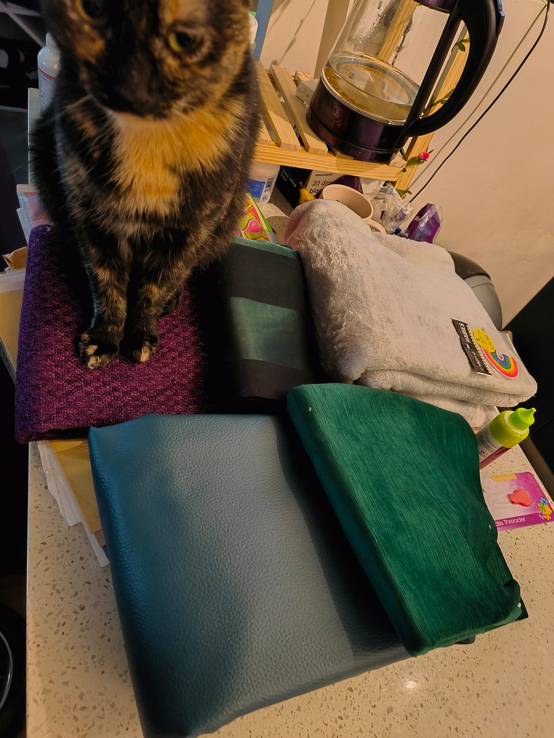 Customer photo review of Granular Velvet 140cm Emerald