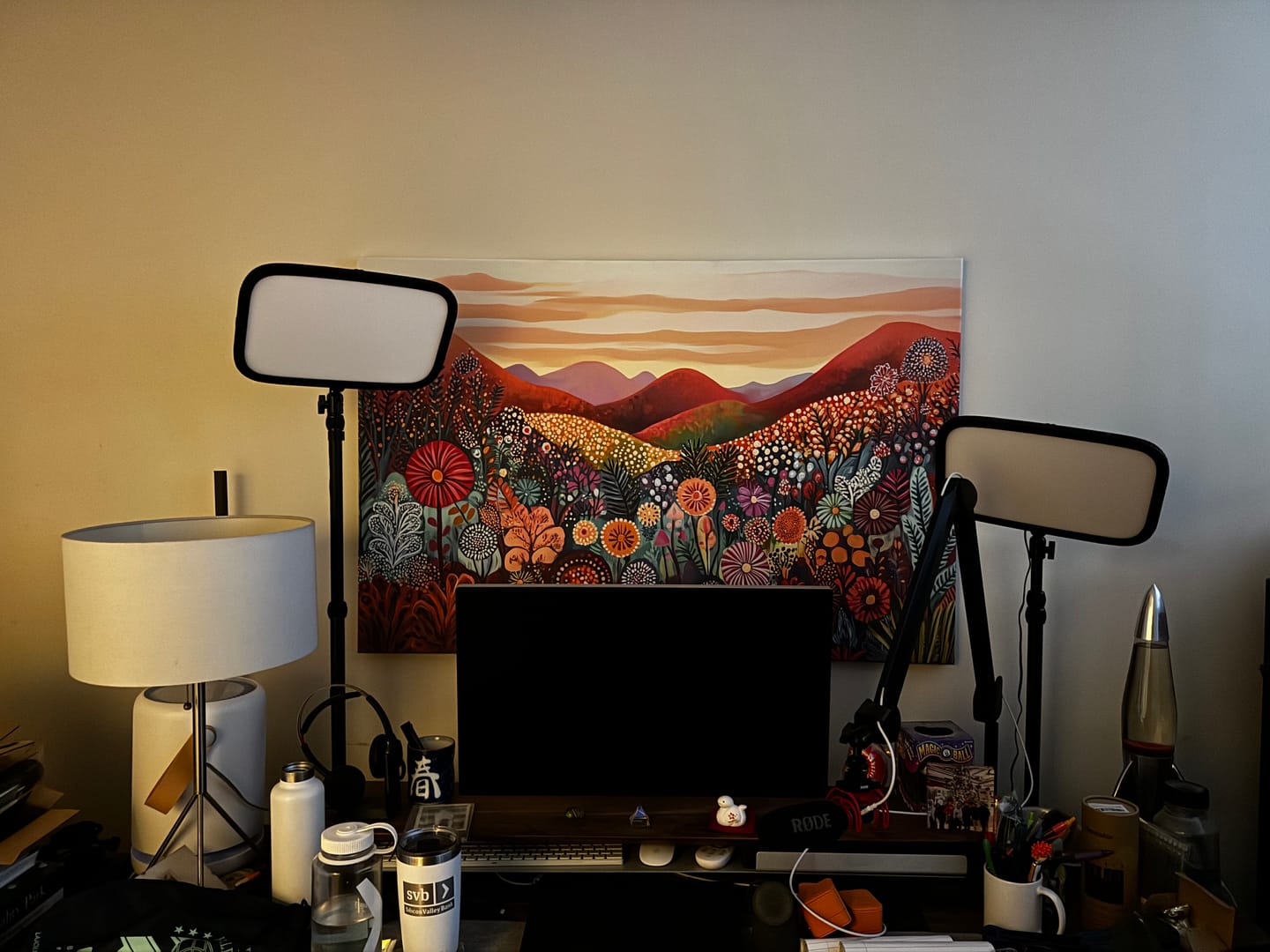 Customer photo review of Yayoi Kusama 1986 Wall Art Print – Yayoi Kusama Wabi Sabi Japanese Wall Art Print - Vibrant Abstract Landscape Canvas