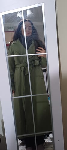 Customer photo review of Rüzgarlıklı Reglan Kol Soft Haki Kaban