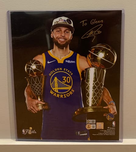 Customer photo review of Stephen Curry Autograph Signing