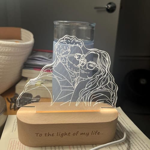Customer photo review of Custom Photo 3D Lamp