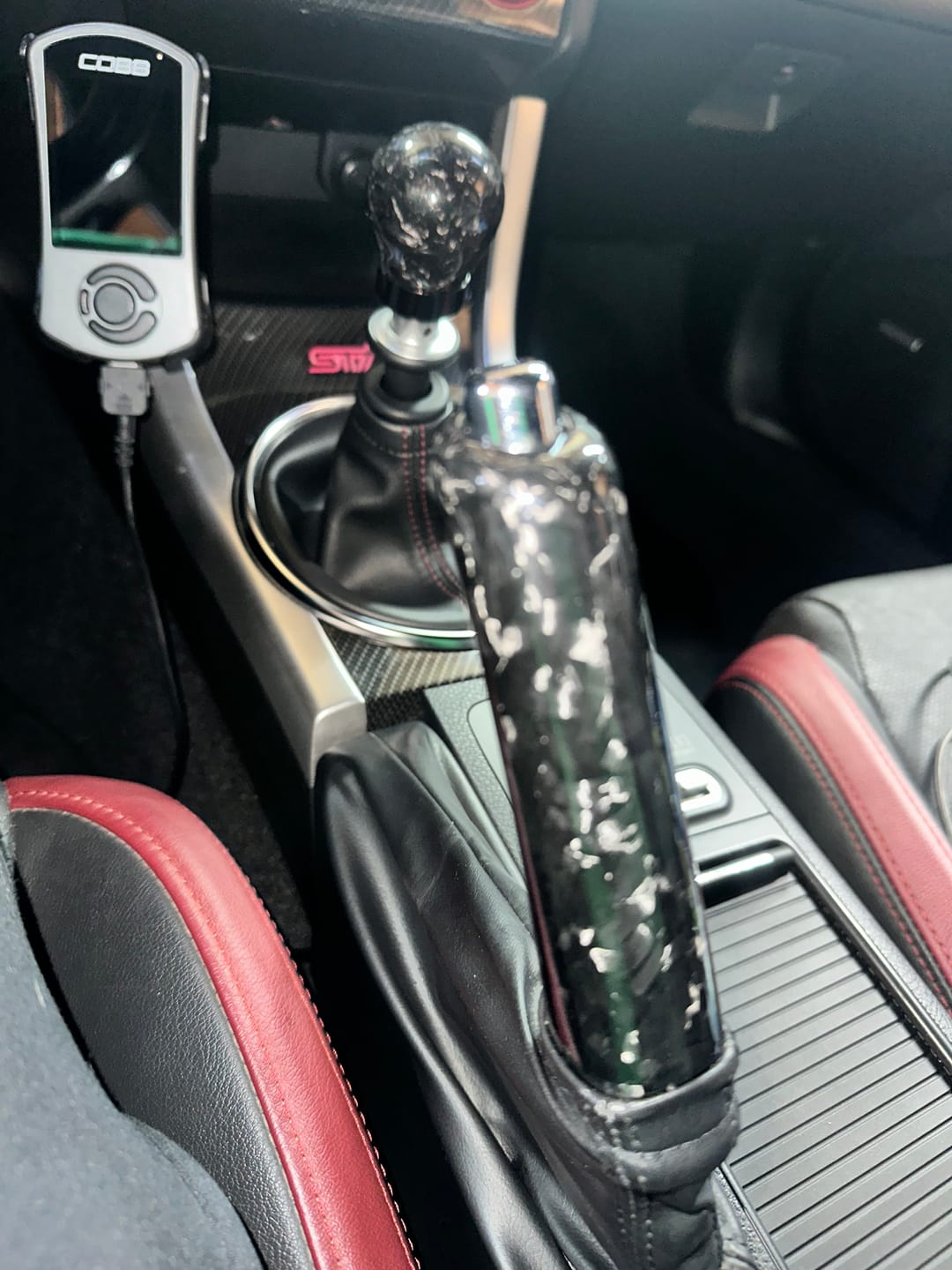 Customer photo review of 2008-2024 Subaru WRX/STi Forged Carbon Fiber Ebrake Handle 2013-20 BRZ/FR-S