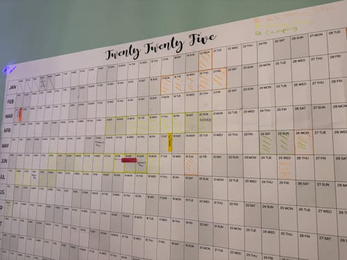 Customer photo review of 2025 Modern Horizontal Yearly Calendar