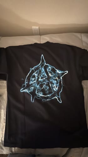Customer photo review of Revenge BLUE LIGHTNING ANARCHY TEE BLACK