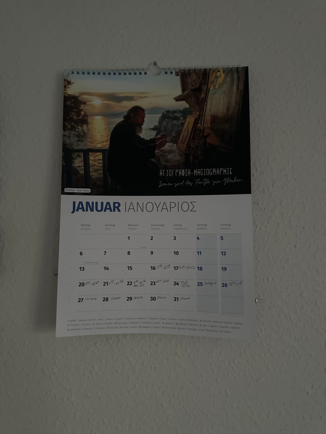 Customer photo review of DU BIST GRIECHE Kalender 2025