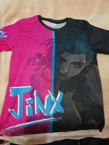 undefined review of Arcane League Jinx 3D Printed T-Shirt for Men Women Adult Anime Fashion Harajuku Cartoon Cosplay Clothing Short Sleeve Top image 1 out of 1