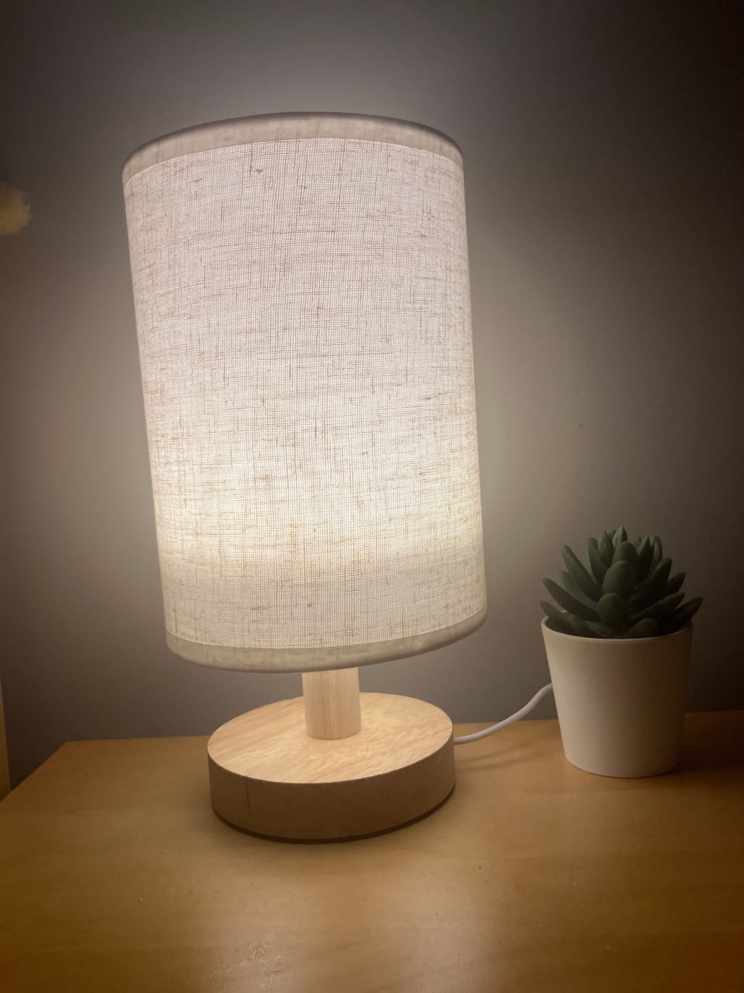 Customer photo review of Nordic Linen Table Lamp