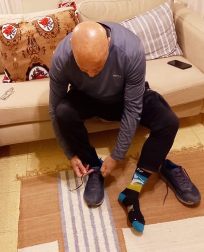 Customer photo review of Lagging Leg - גרבי ריצה ורכיבה חצי (Crew)