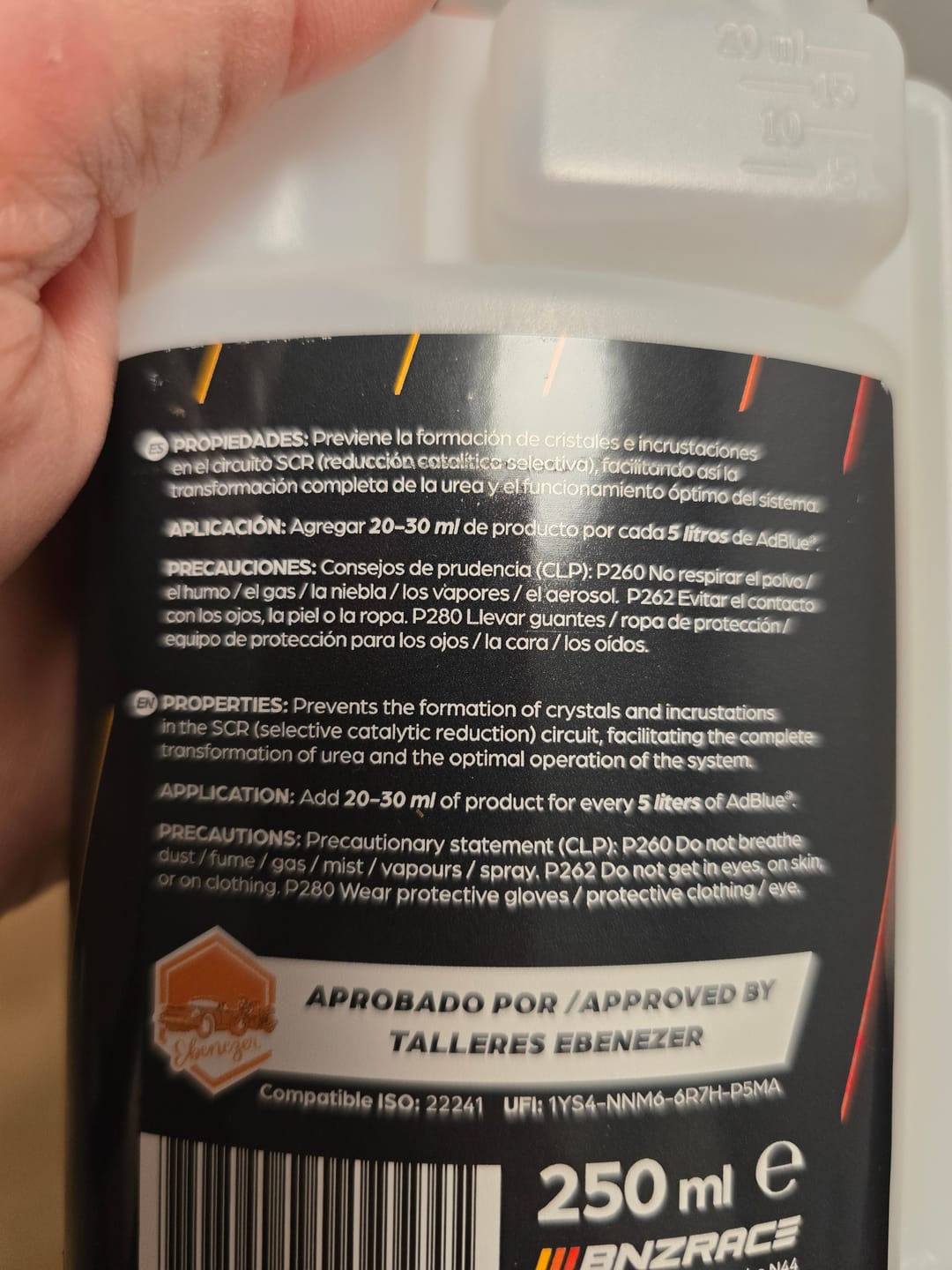 Customer photo review of BNZ-21 Anticristalizante y Limpiador de AdBlue