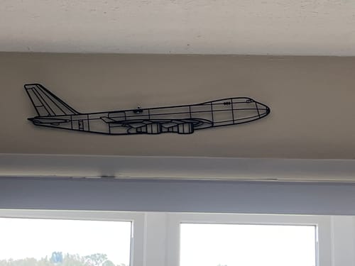 Customer photo review of 747-400F Metal Aircraft Wall Art - NCP0009