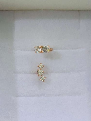 Customer photo review of 14K Gold Mini Cartilage Hoop Earring
