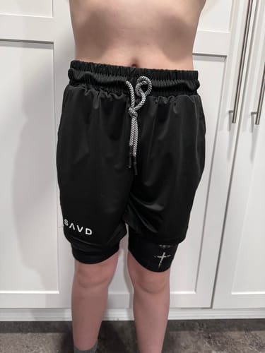 Customer photo review of Joshua 1:9 'Lion' Youth Performance Shorts