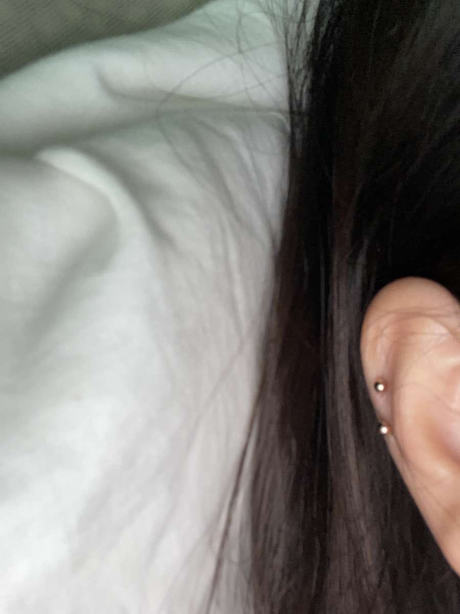 Customer photo review of 14K Gold Ball Cartilage Earring 2mm/2.5mm/3mm/4mm/5mm/6mm 20G