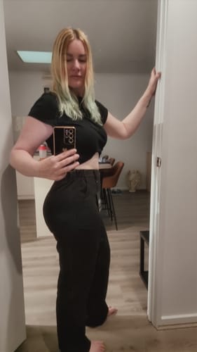 Customer photo review of Impact Straight Leg Pants - Black