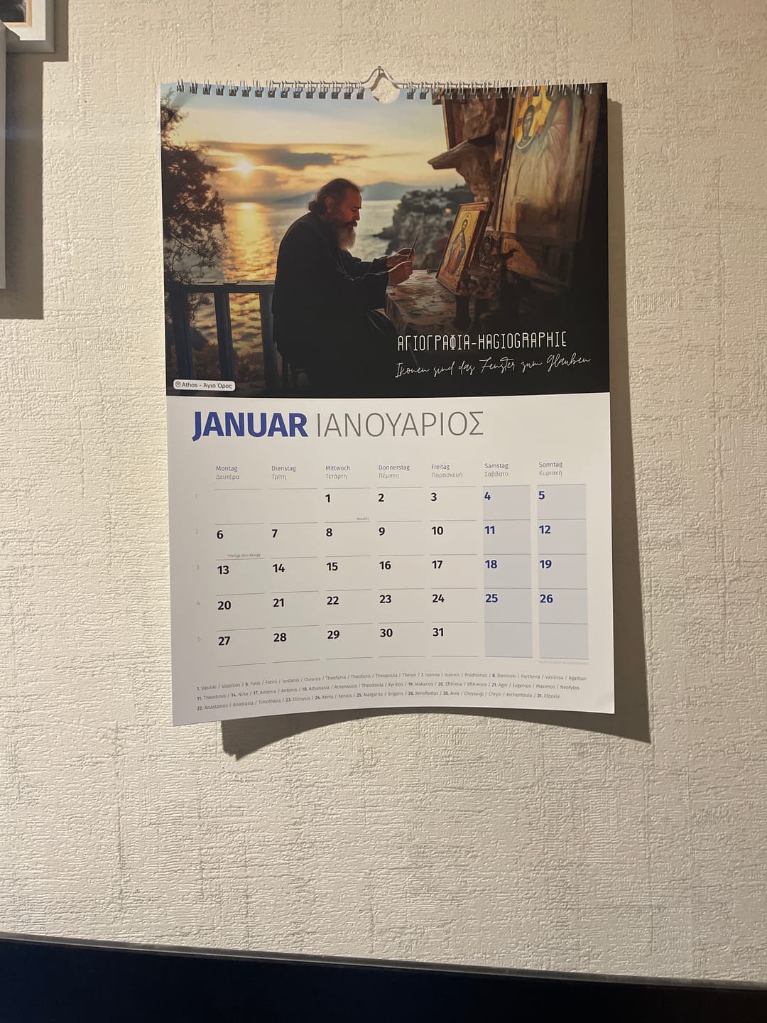 Customer photo review of DU BIST GRIECHE Kalender 2025