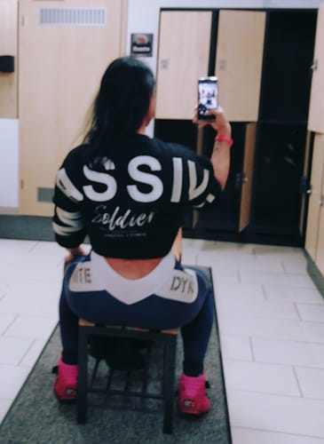 Customer photo review of Big Massive Stick Sweater Black