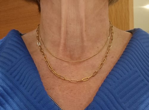 Customer photo review of Mini Paperclip Necklace