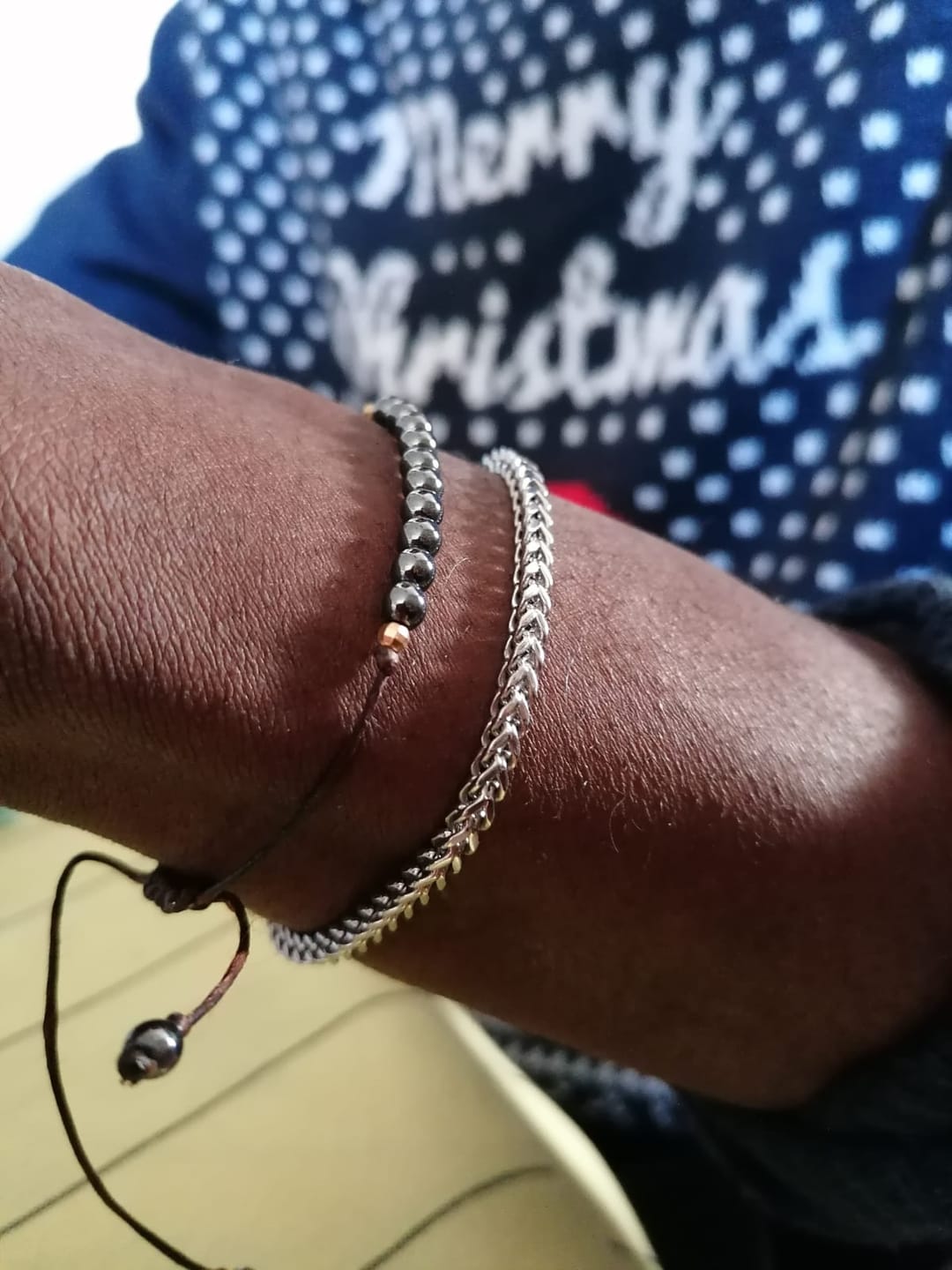 Customer photo review of Bracelet "Mèdes" en Hématite