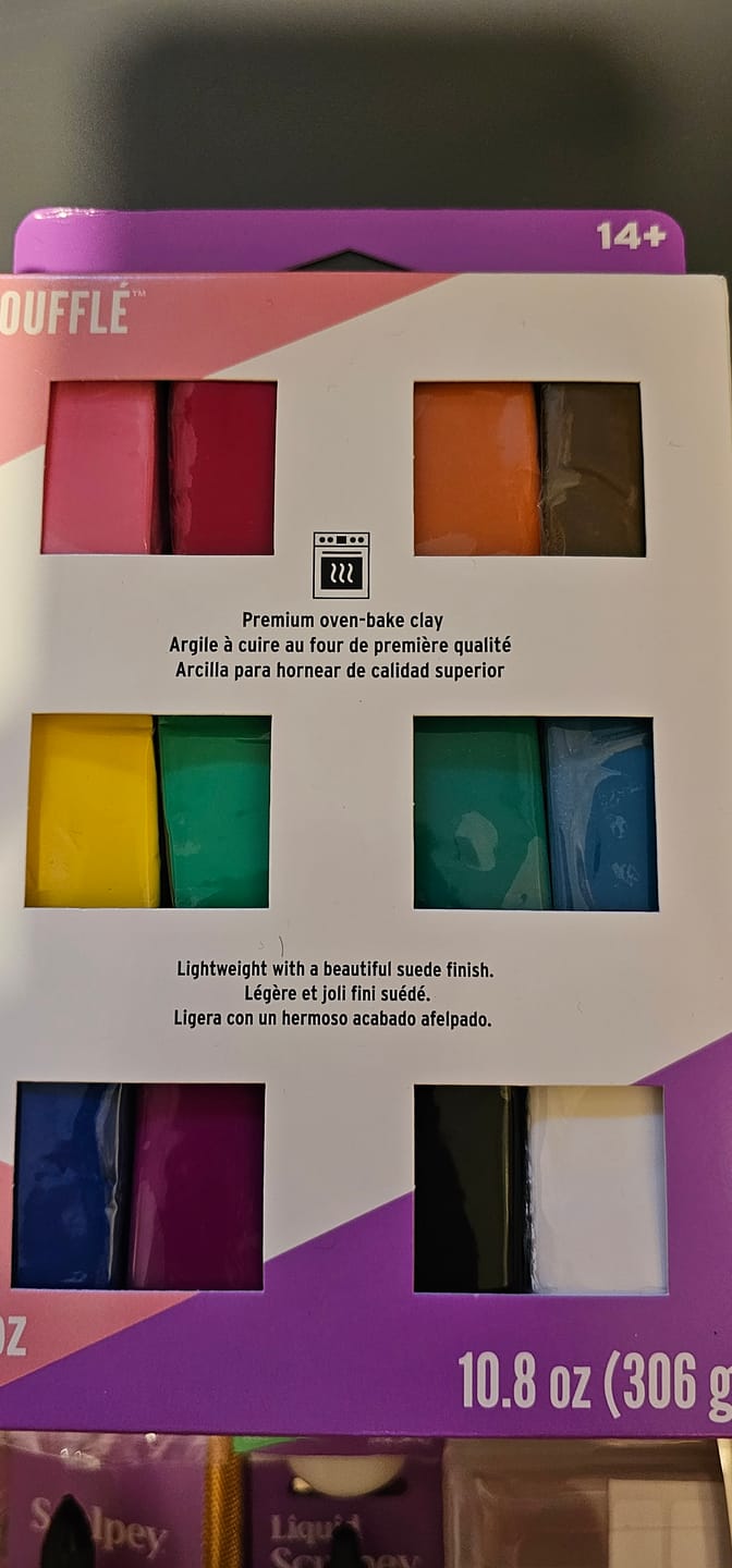 Customer photo review of Sculpey Soufflé - Set 12 Arcilla Polimérica Multipack 312 g