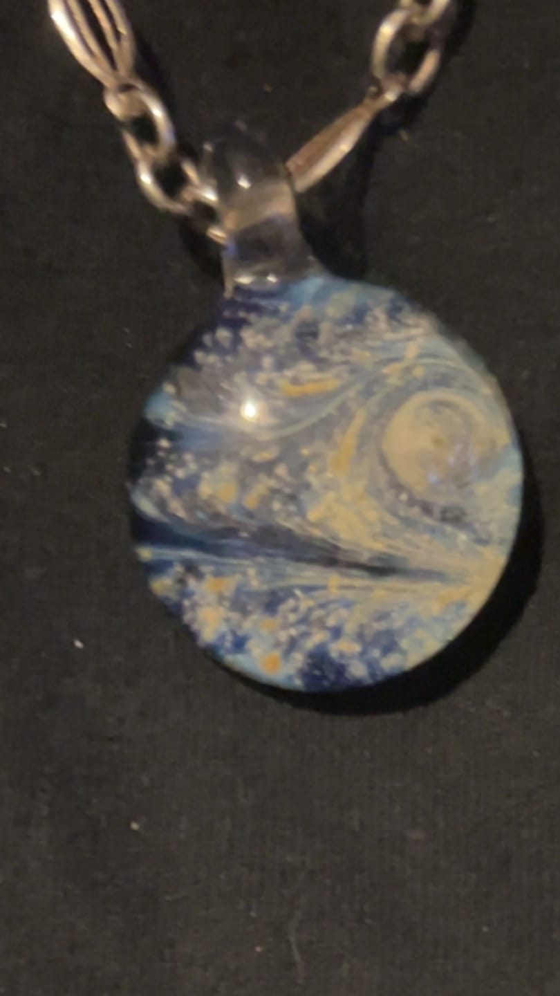 Customer photo review of Nightswirl Cremation Pendant