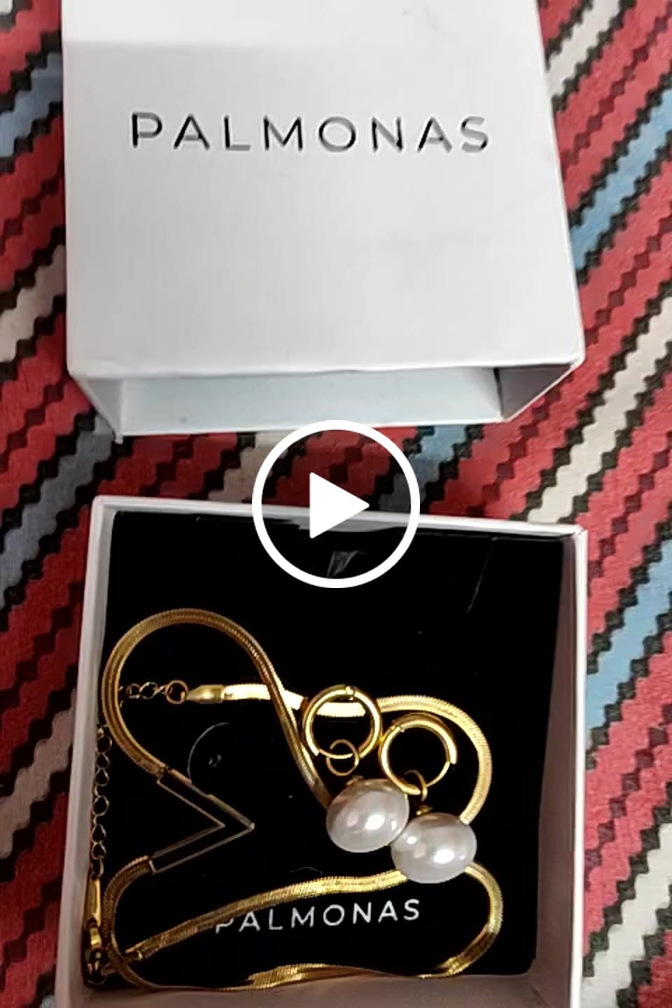 Customer video review of Drop Pearl Hoop Earrings