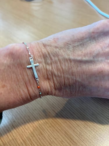 Customer photo review of My Small Circle Of Female Friends Cross Bracelet