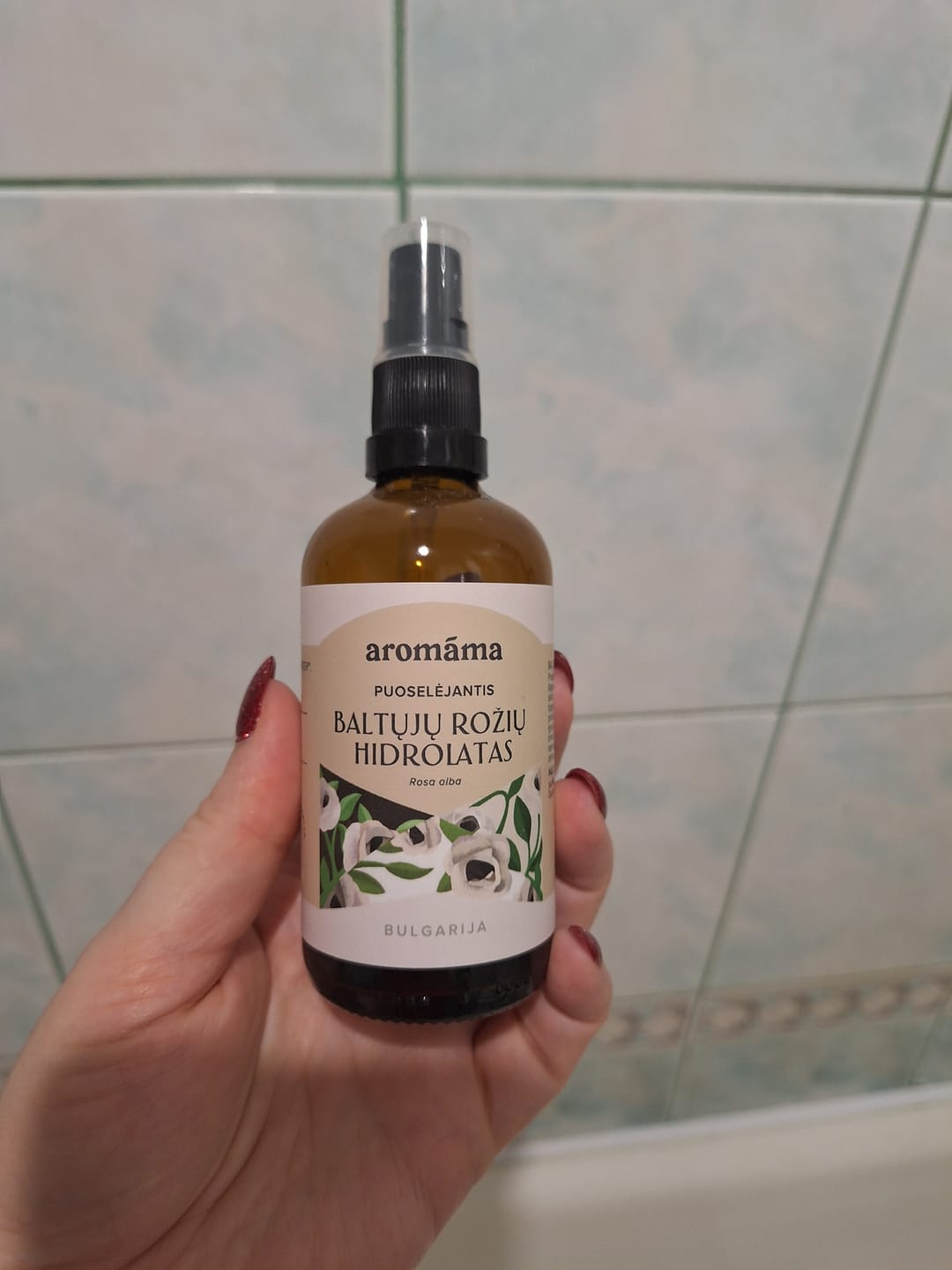 Customer photo review of Baltųjų rožių žiedų hidrolatas